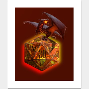 Magma Dragon D20 Posters and Art